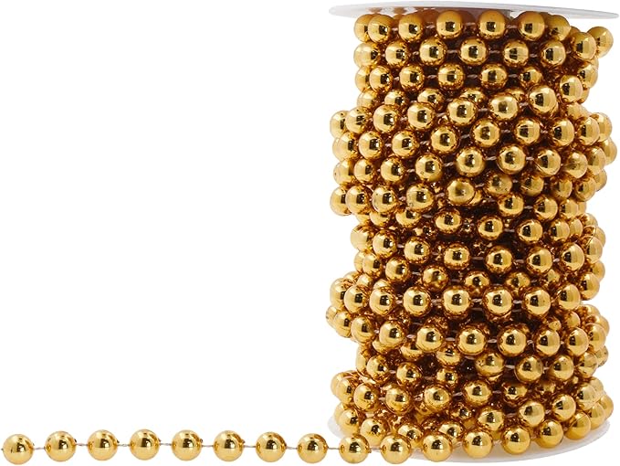 Mandala Crafts 10mm Faux Dark Gold Pearl Beads Roll - Image 7