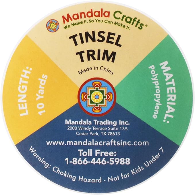 Mandala Crafts White Tinsel Garland - Image 4