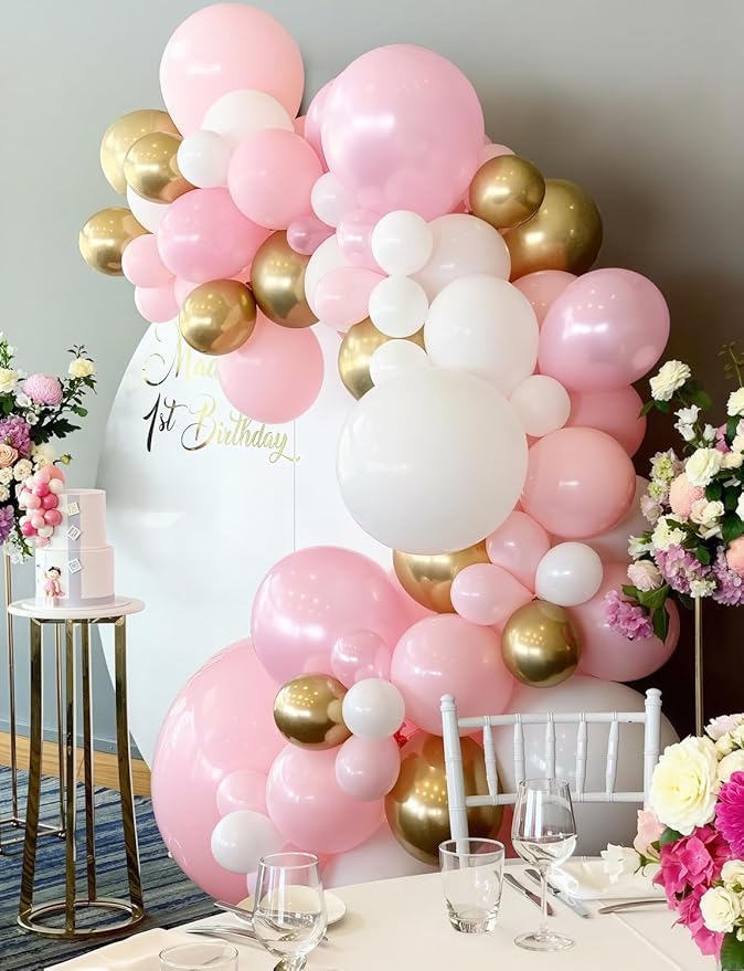 Pink and Gold Balloons Set - Image 5