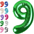 40 Inch Big Green 9 Balloon Number, Jumbo Giant Happy 9th 19 29 39 49 99 by Upgesy