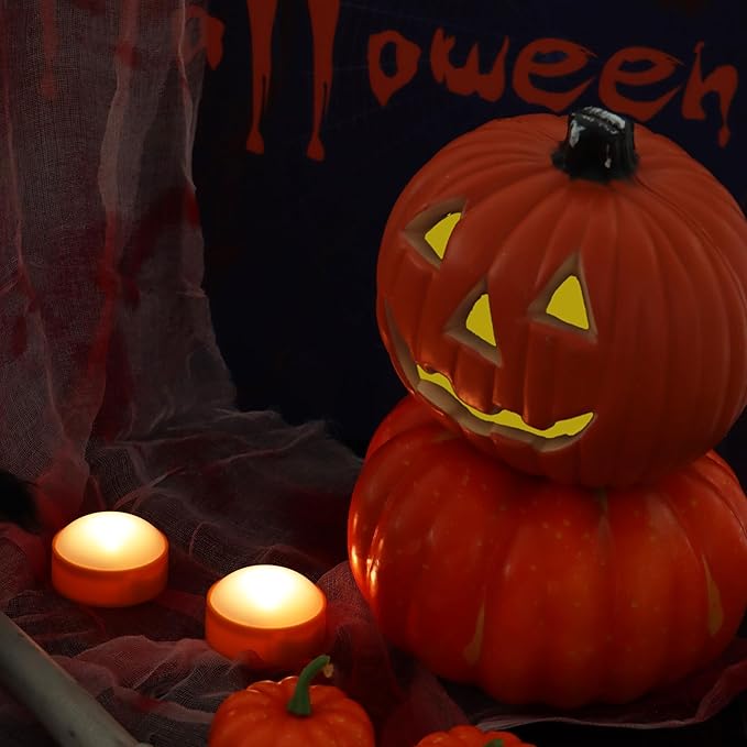 LED Pumpkin Lights with Remote and Timer, Battery Operated Bright Flickering - Image 6