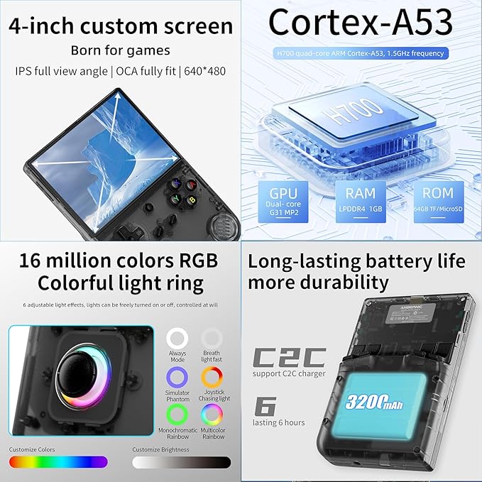 RG40XX V Handheld Game Consoles RG40XXV Retro Game Console Built-in 64G TF Card - Image 2