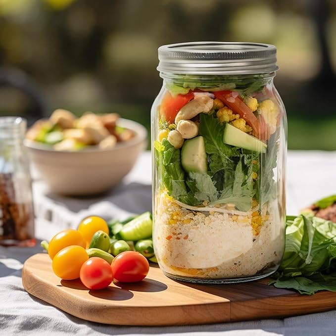 ComSaf Wide Mouth Mason Jars 32 oz - Image 6
