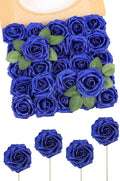 N&T NIETING Artificial Flowers Glowing Navy Blue Flowers Foam 25pcs Glitter by NTNIETING