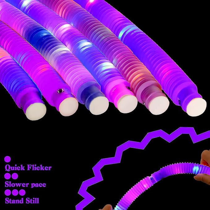 Purple 36 Pack Light Up Party Favors Supplies, Bulk Glow Sticks Bracelet - Image 4