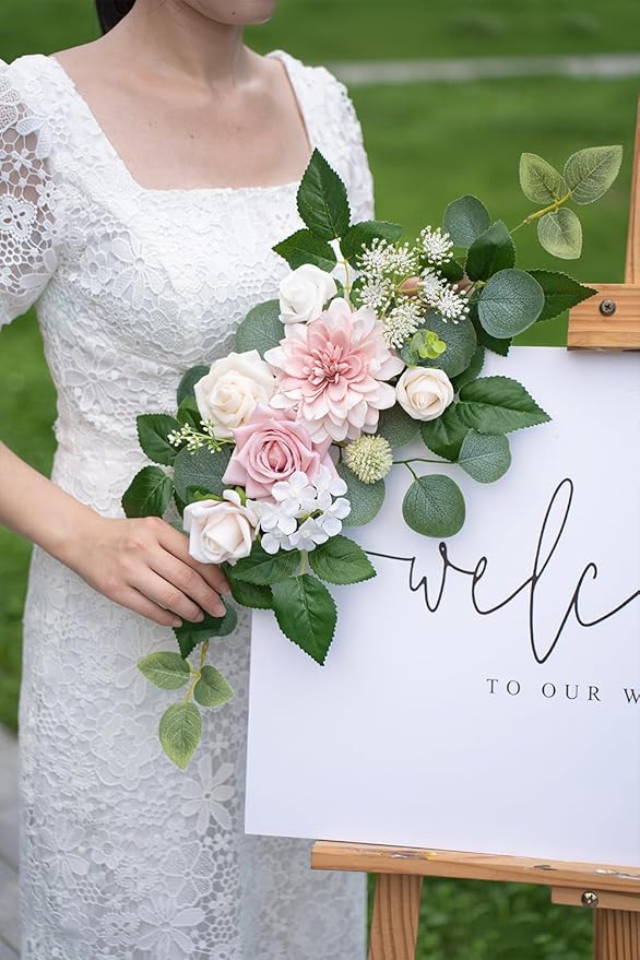 WEIERYUE Artificial Flowers Decorations, Artificial Arch Backdrop Garlandfor - Image 4