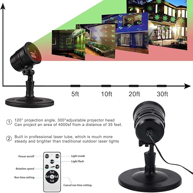 Christmas Projector Lights Outdoor, Led Christmas Laser Lights Landscape - Image 5