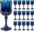 Ciaell 24PCS Blue Plastic Wine Glasses - 7 Oz Plastic Goblets by Ciaell
