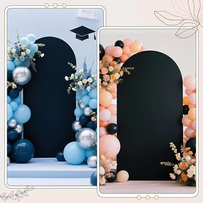 Ledido Wedding Arch Backdrop Cover 6FT 7.2FT Arch Covers 2Set Fitted Stretchy - Image 5