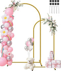 HEMMOTOP Metal Arch Backdrop Stand Set of 2, Wedding Arch Frame, Stable by Hemmotop