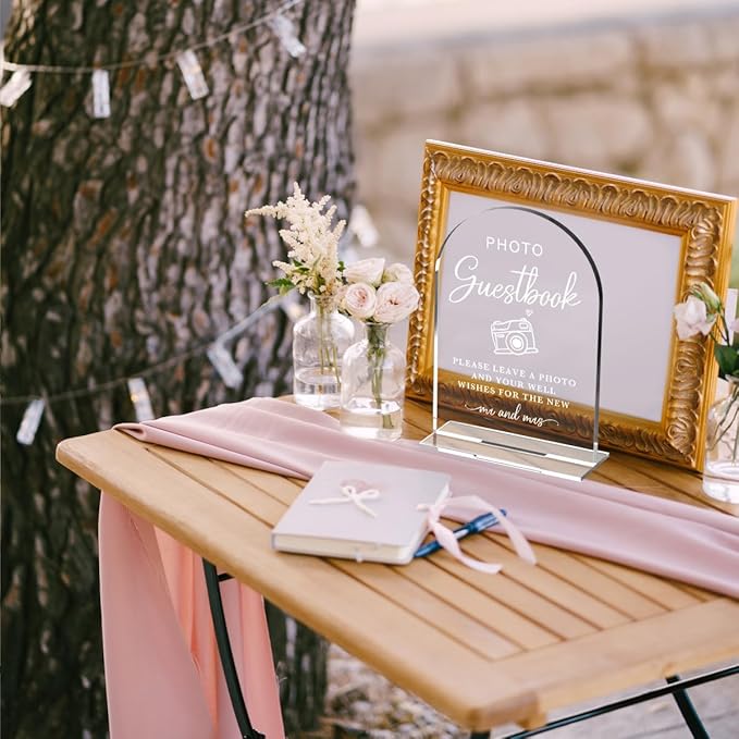 Acrylic Wedding Sign Photo Guestbook Sign - Image 7