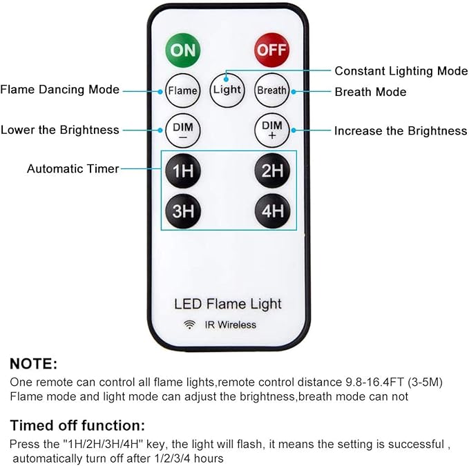 LED Flame Effect Light, USB Rechargeable Outdoor Flame Table Lamp Waterproof - Image 4