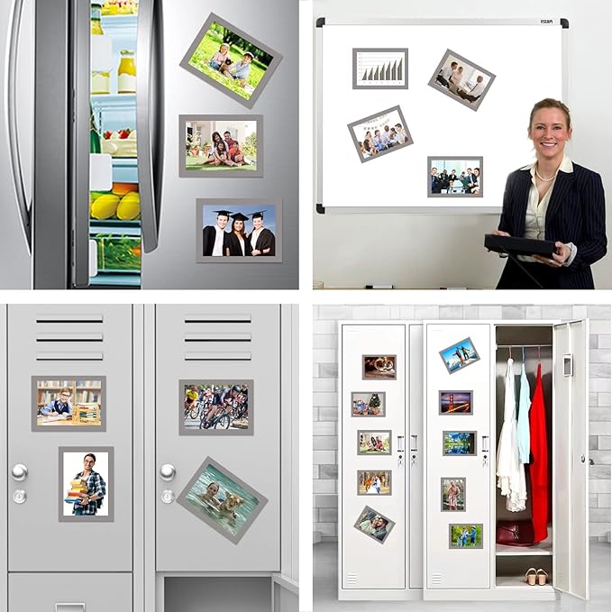 Magnetic Photo Frames with Sliver-Grey Border, Magnet Picture Frame - Image 7