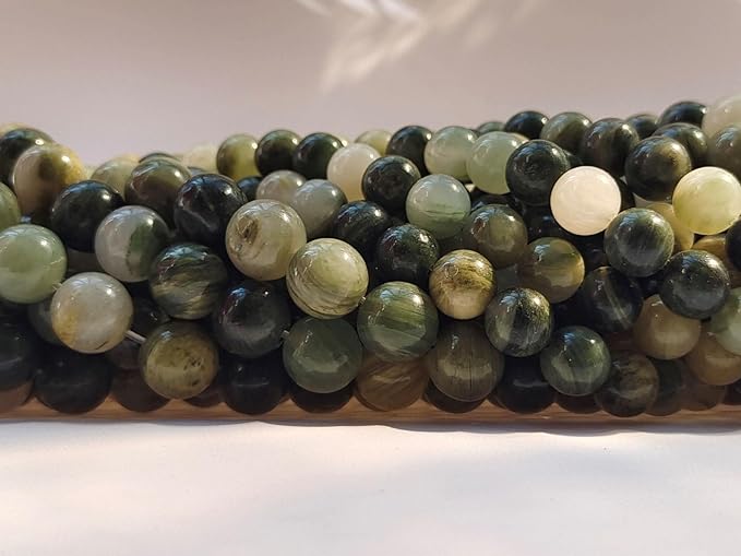 Stone Beads 6mm 140pcs Green Grass Jade Beads Round Loose Gemstones Beads - Image 3