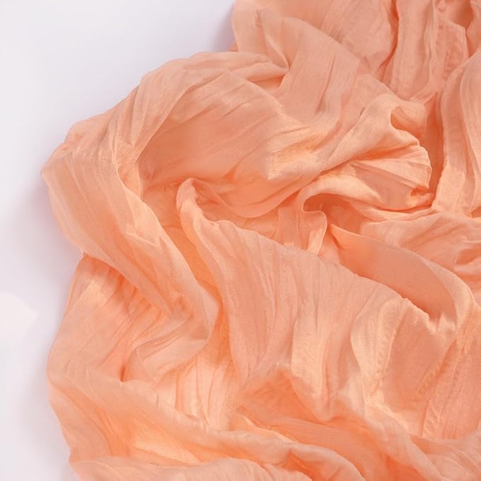 Peach Cheesecloth Table Runner 12 Pack Fall Table Runners Boho Gauze 120 Inches - Image 3