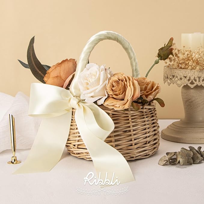 Ribbli Ivory Double Faced Satin Ribbon, 2” x Continuous 10 Yards, Use - Image 4