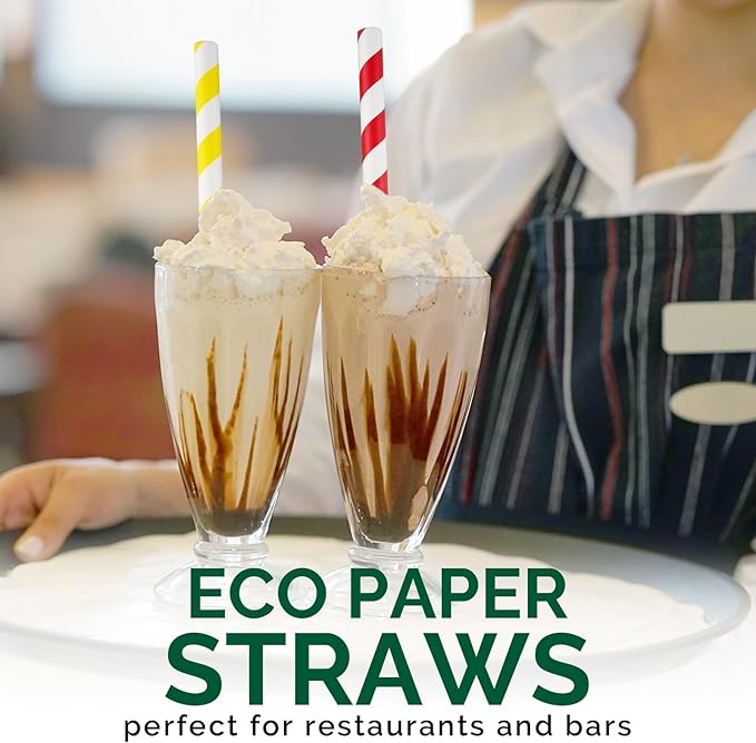 8.5 inch Colossal Paper Straws for Smoothie & Milkshake - Image 6