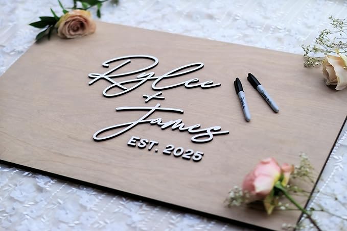 Personalized Last Name Guest Book, Unique Guest Book Sign, Custom Alternative - Image 5
