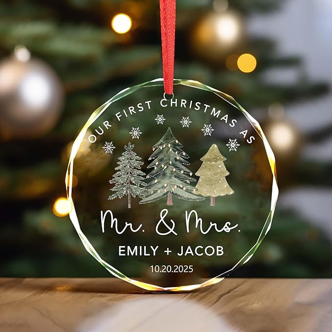 Personalized Glass Ornament 2025 - Image 5