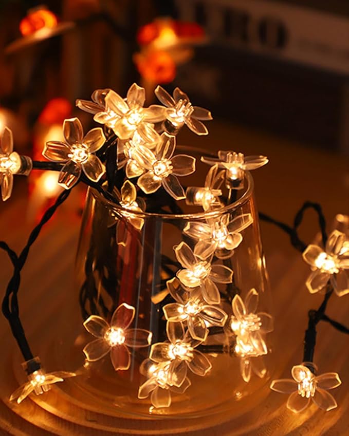 Cherry Blossom Fairy Flower String Lights Indoor Bedroom Decorations, 33ft 100 - Image 2