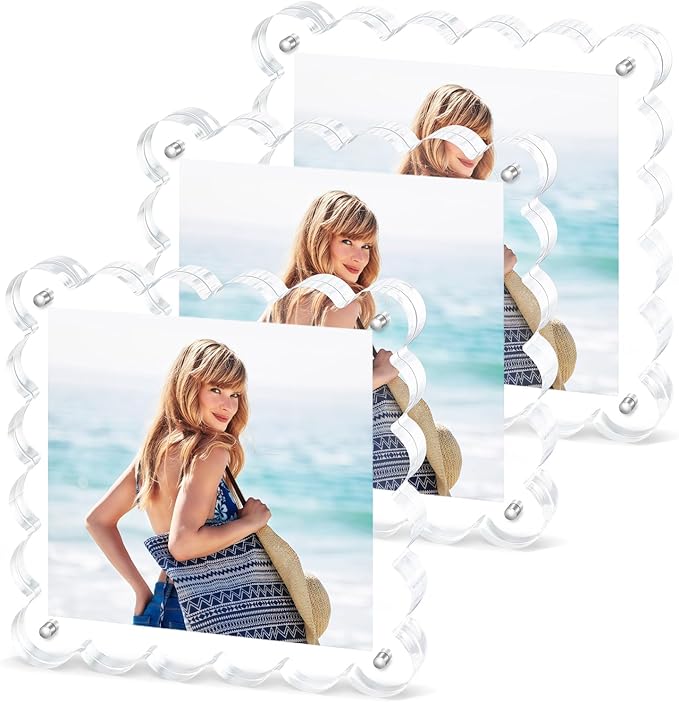 3Pack Clear Magnetic Picture Frames 5×5 Inch - Image 8