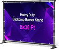 10 x 8 Ft Heavy Duty Backdrop Banner Stand, Adjustable Photo Background Support by Unknown