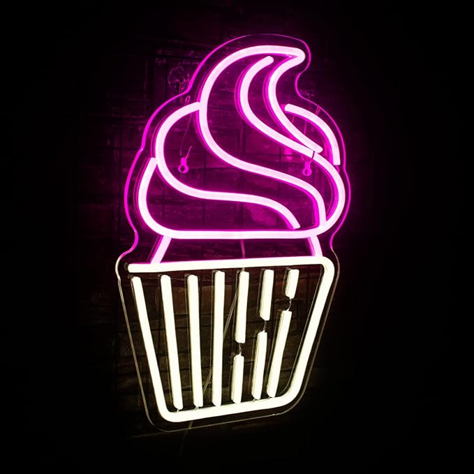 Cupcake Neon Sign Led Pink Warm White Neon Lights - Image 7