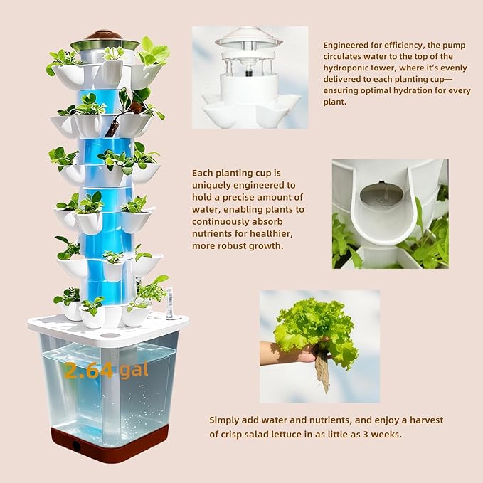 Hydroponics Growing System kit, Vertical hydroponic Garden ，Outdoor Indoor - Image 4