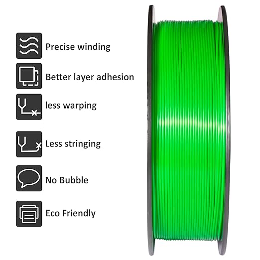 Geeetech Green PLA Filament 1.75mm, PLA 3D Printer Filament 1kg Spool - Image 4