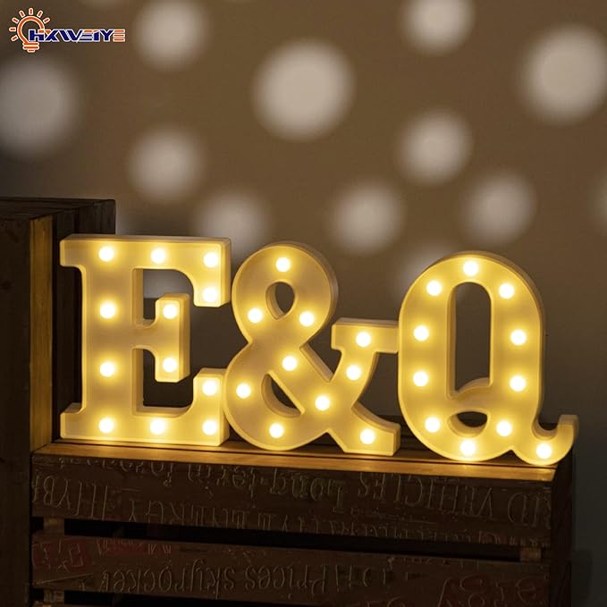HXWEIYE Light Up Letters LED Marquee Sign 26 Alphabet and 10 Number Big Lights - Image 5