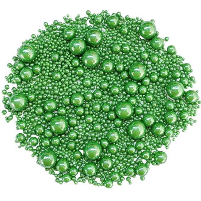 Edible Pearl Sugar Sprinkles Christmas Green Candy Mixing Size Baking Edible - Image 2