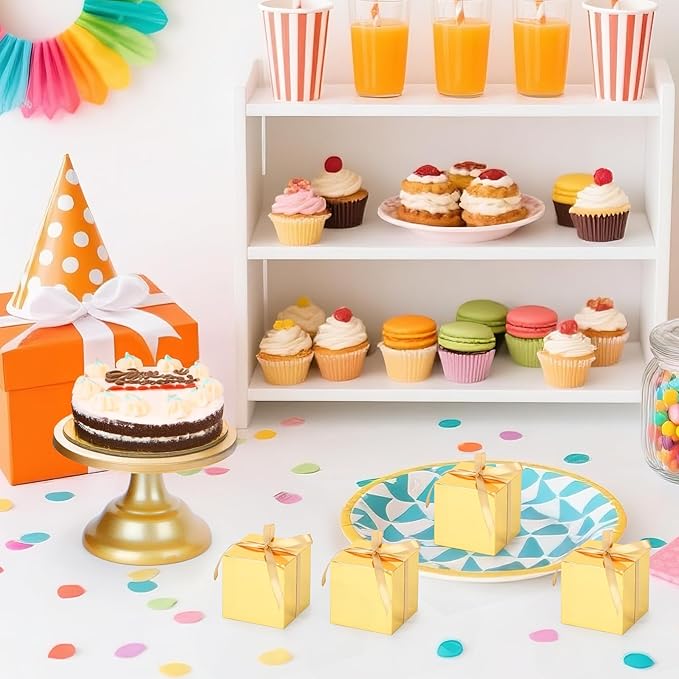 EUSOAR Small Gift Boxes with Lids, Cube Candy Box Mini Muffins Macaron Container - Image 6