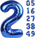 40 Inch Dark Blue Number 2 Balloon Dark Blue Foil Number Balloons 0-9 20 21st by Lnhiya