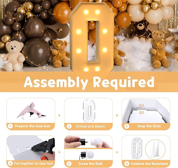 imprsv Marquee Light Up Letters, 3FT Marquee Letters - Image 3