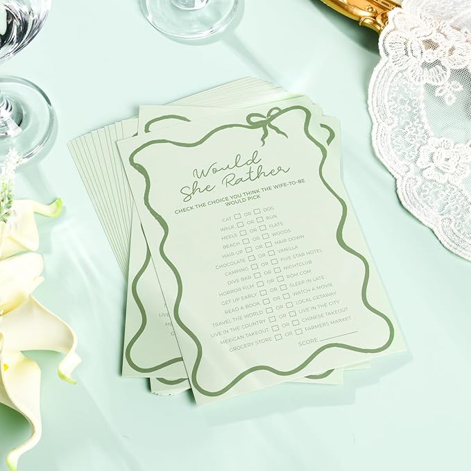 DEEKA 30 PCS Bridal Shower Games Card - Image 3
