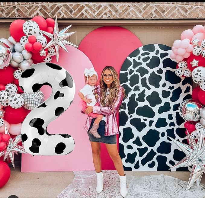 40 Inch Big Cow Print Number 2 Balloon Birthday Decoration, Number 2 Helium - Image 7