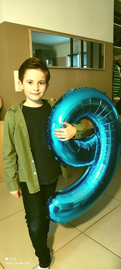 Big Blue 40 Inch 9 Balloon Number, Jumbo Giant 9th 19 29 39 49 99 Birthday - Image 4