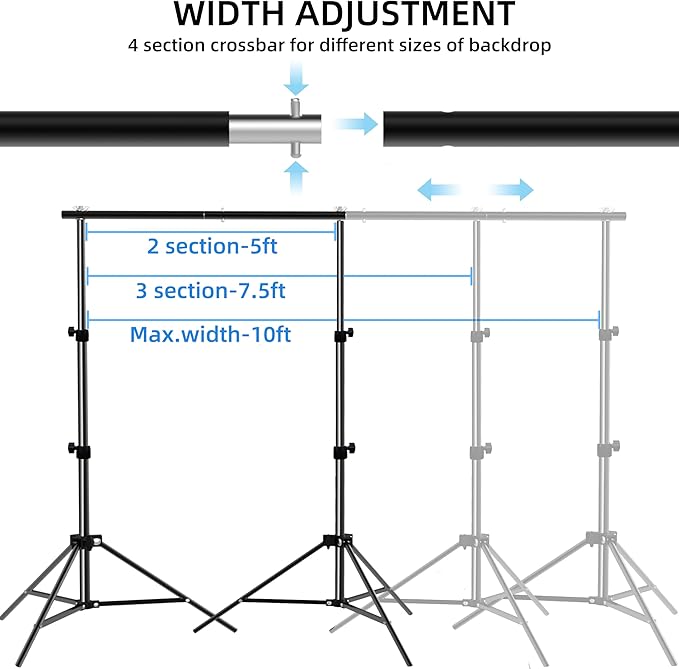 Photo Backdrop Stand for Photography 7ft x 10ft Background Stands for - Image 3