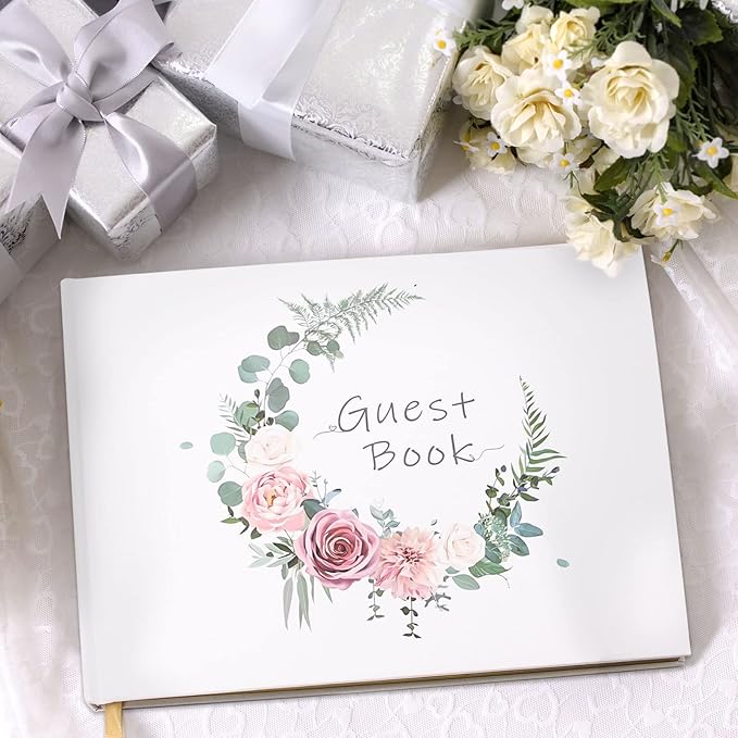 Vienrose Wedding Guest Book Registry Sign-in Book - Image 4