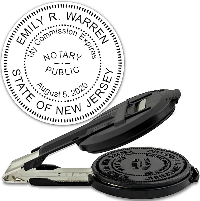 MaxMark Insert only for Notary Seal Round Embosser for New Jersey State by Maxmark