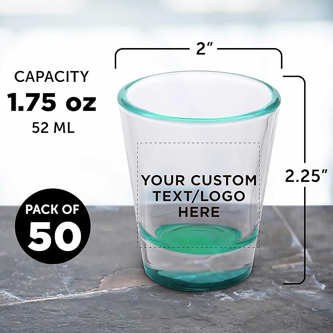 Custom Shot Glasses 1.75 oz. Set of 50, Personalized Bulk Pack - Image 5