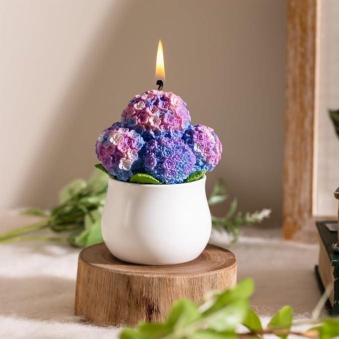 Hydrangea Potting Scented Candle Home Decora - Image 2