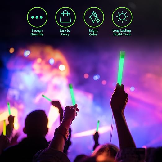 Sotiff 96 Pcs Bright 6 Inch Large Glow Sticks Bulk Emergency Glow in The Dark - Image 5