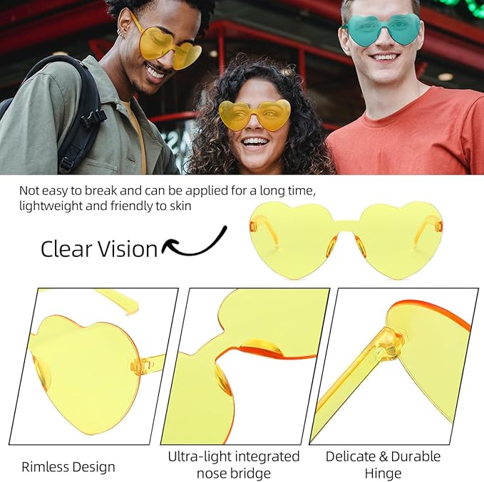 12/20/24 Pairs Heart Sunglasses - Image 4