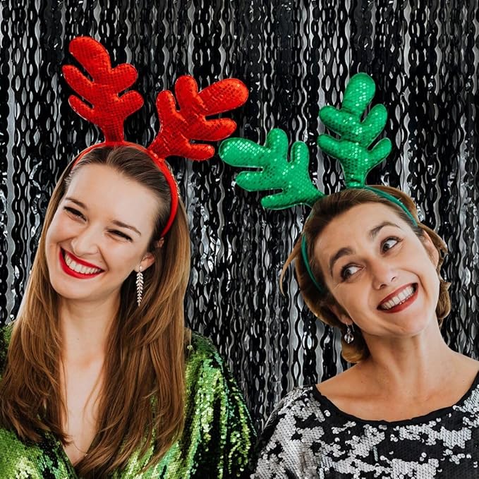 Black Backdrop for Party Decorations, Wave Foil Fringe Curtain Tinsel Photo - Image 7