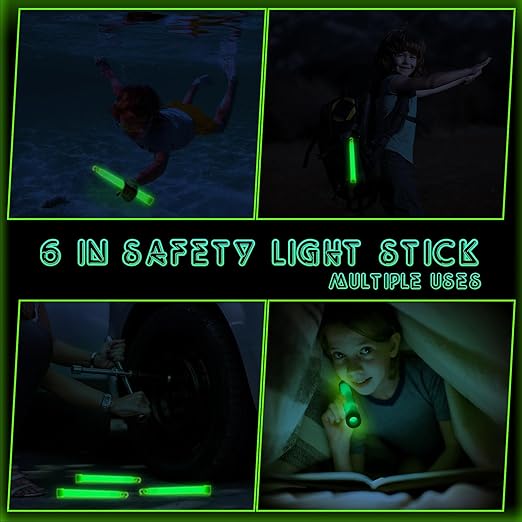 Sotiff 96 Pcs Bright 6 Inch Large Glow Sticks Bulk Emergency Glow in The Dark - Image 7