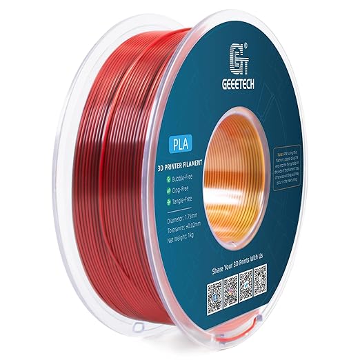 Geeetech Silk PLA Tri Color Filament 1.75mm 3D Printer Filament, Coextrusion - Image 7