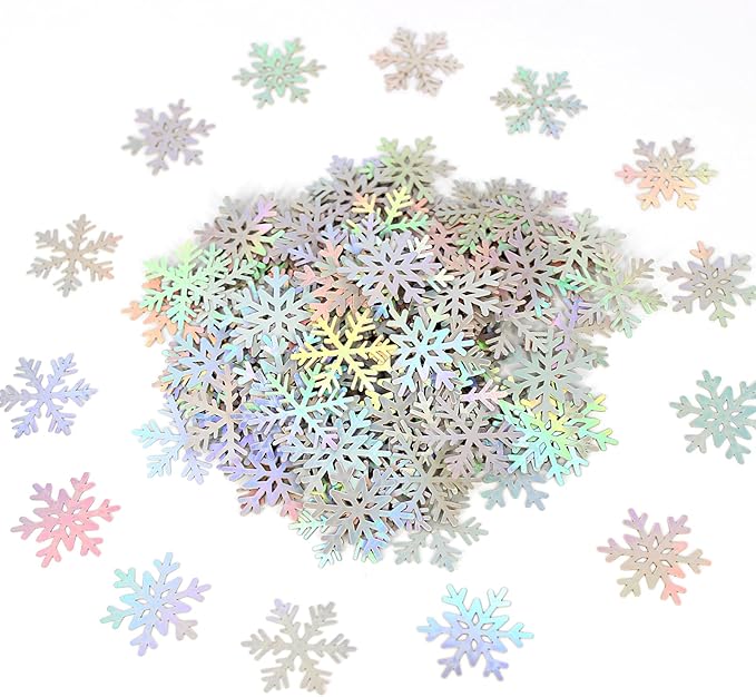 200PC Iridescent Snowflakes Confetti - Image 8