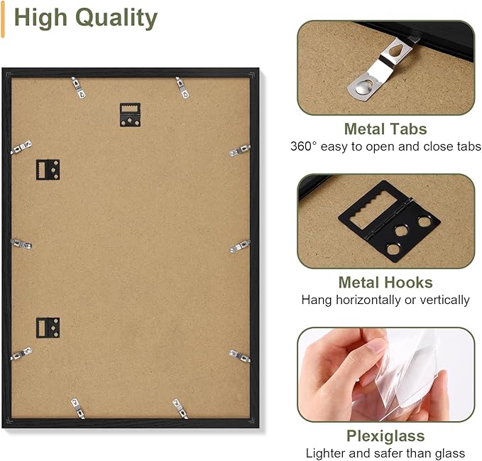 Vittanly 14x20 Collage Picture Frame, Displays 9Pcs 4x6 Pictures - Image 6