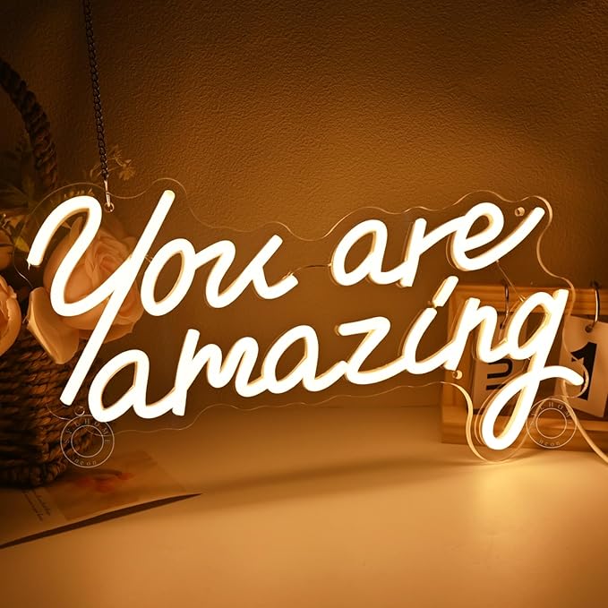 SYLHOME You Are Amazing Led Neon Light Sign Girls Bedroom Kids Room Wall Decor - Image 4